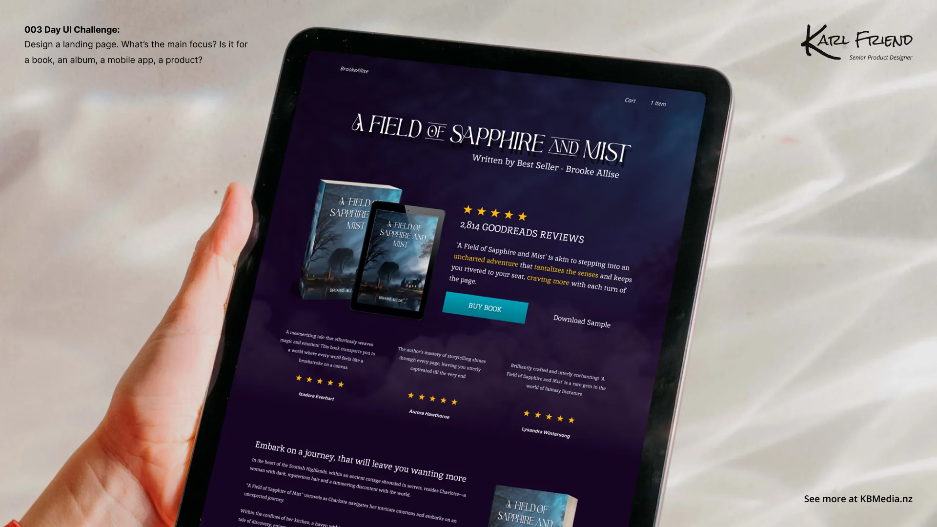 Landing page UI design